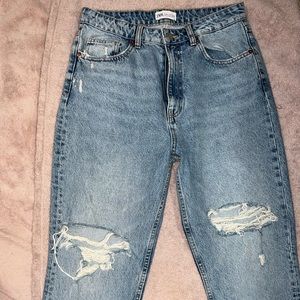 High waisted mom jean